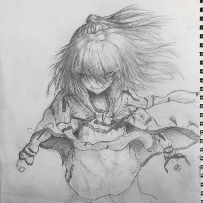 電車で続きを描くぜ 