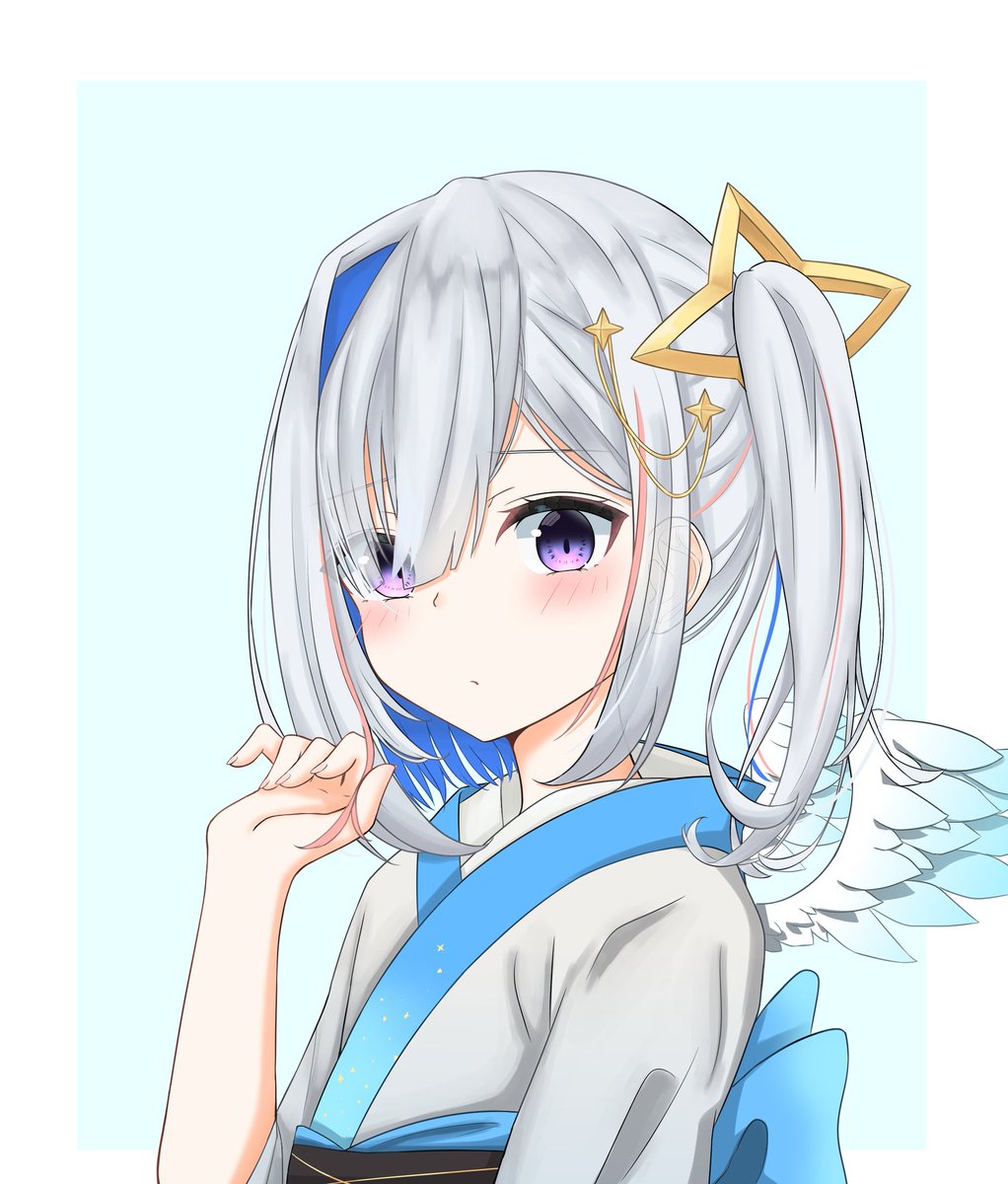 似合うかなぁ ともじもじする時似合うと言われてえへへと笑う天音かなたちゃんです しろくものイラスト 似合うかなぁ ともじもじする時似合うと言われてえへへと笑う天音かなたちゃんです しろくものイラスト
