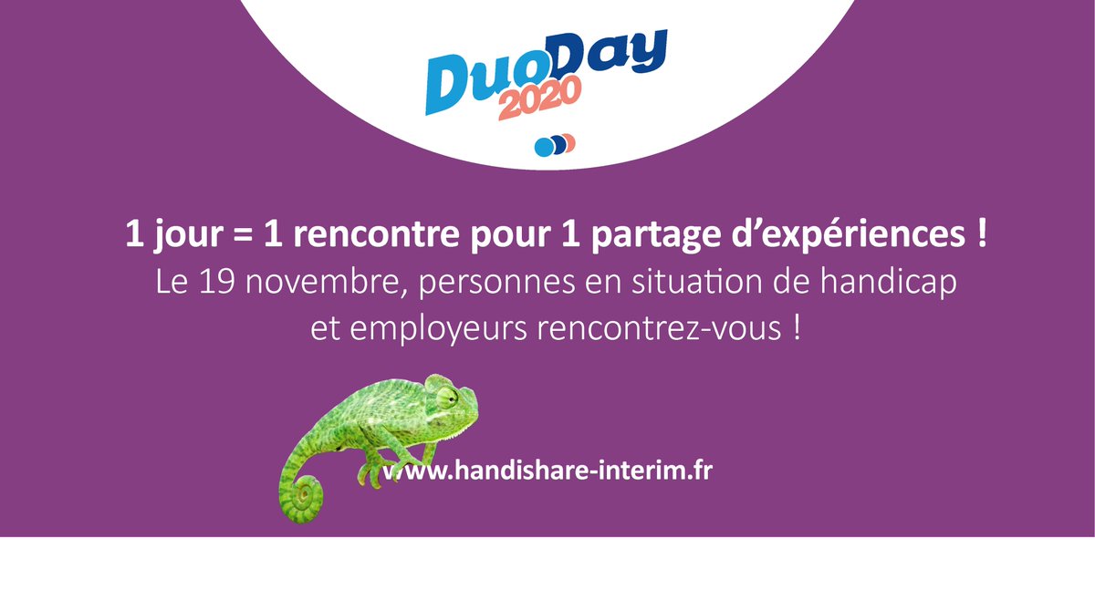 handicapinterim's tweet photo. Handishare Intérim soutient Duo Day, une opération qui permet de réunir des travailleurs handicapés et des collaborateurs en entreprise. Profitez d’une journée pour partager vos expériences et vos parcours ! Participez à #DuoDay2020 : https://t.co/IK3T9fdake
#PolitiqueHandicap https://t.co/BGXcyMlHgs