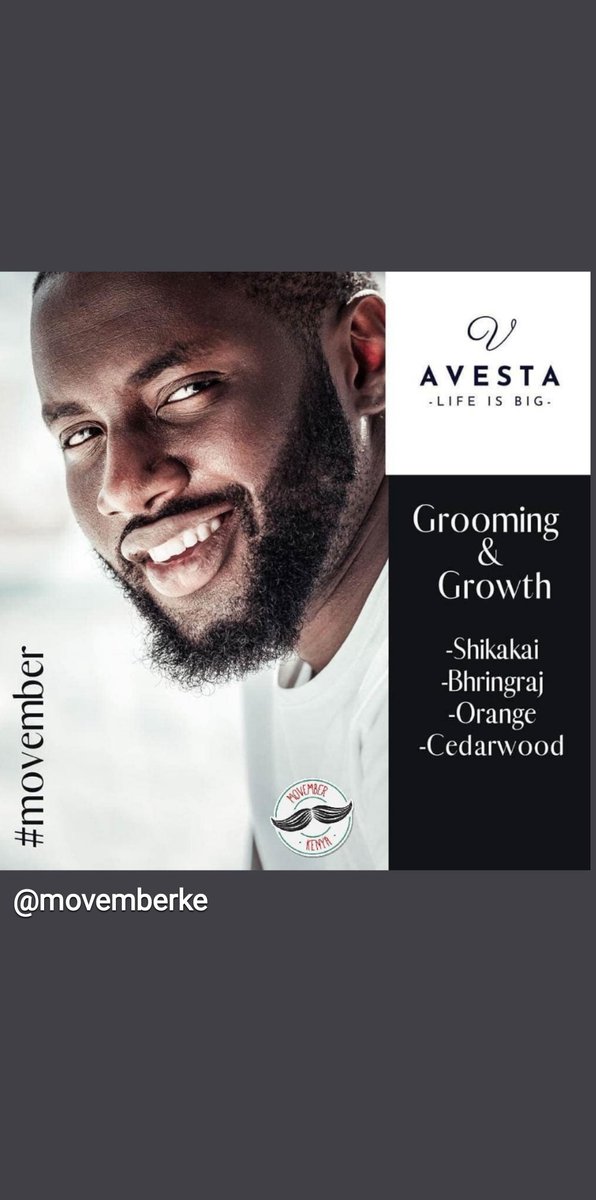 MovemberKE's tweet photo. Look good with Avesta Life this #Movember2020.  Share your picture and tag #AvestaLaife and @MovemberKE to win big. https://t.co/ZGa13ksF5L