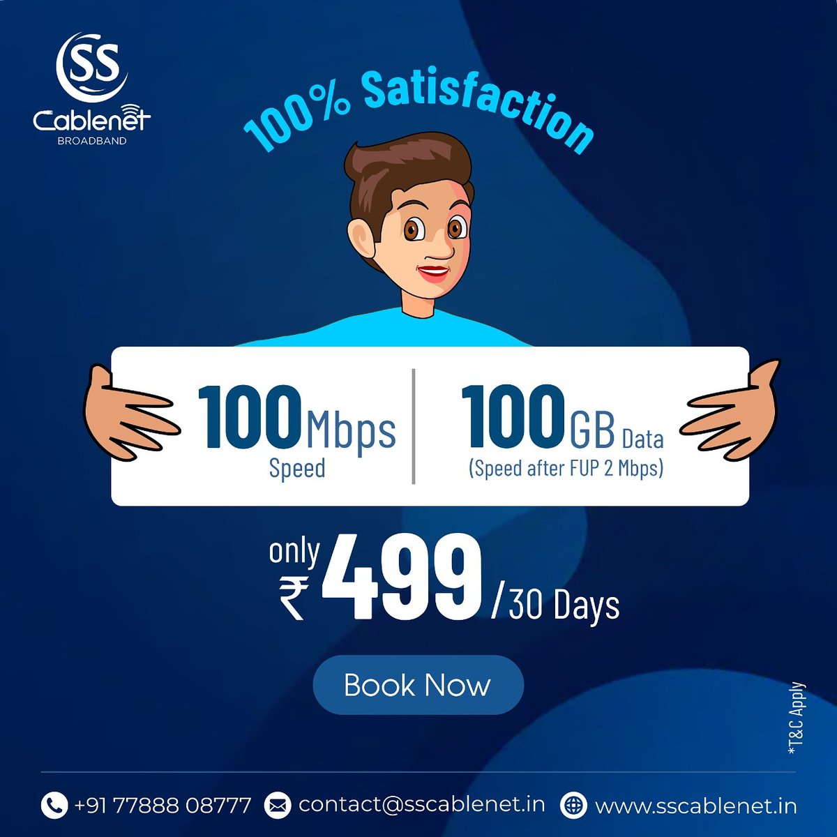 SS CABLENET on Twitter: &quot;100MBPS @ Rs. 499/- Cheapest broadband service in Bhubaneswar. Follow us on: https://t.co/avh8xsRuHj Call us on: +917788808777 Write us on: contact@sscablenet.in #sscablenet #broadbandservices #internet #bhubaneswar #settopbox ...