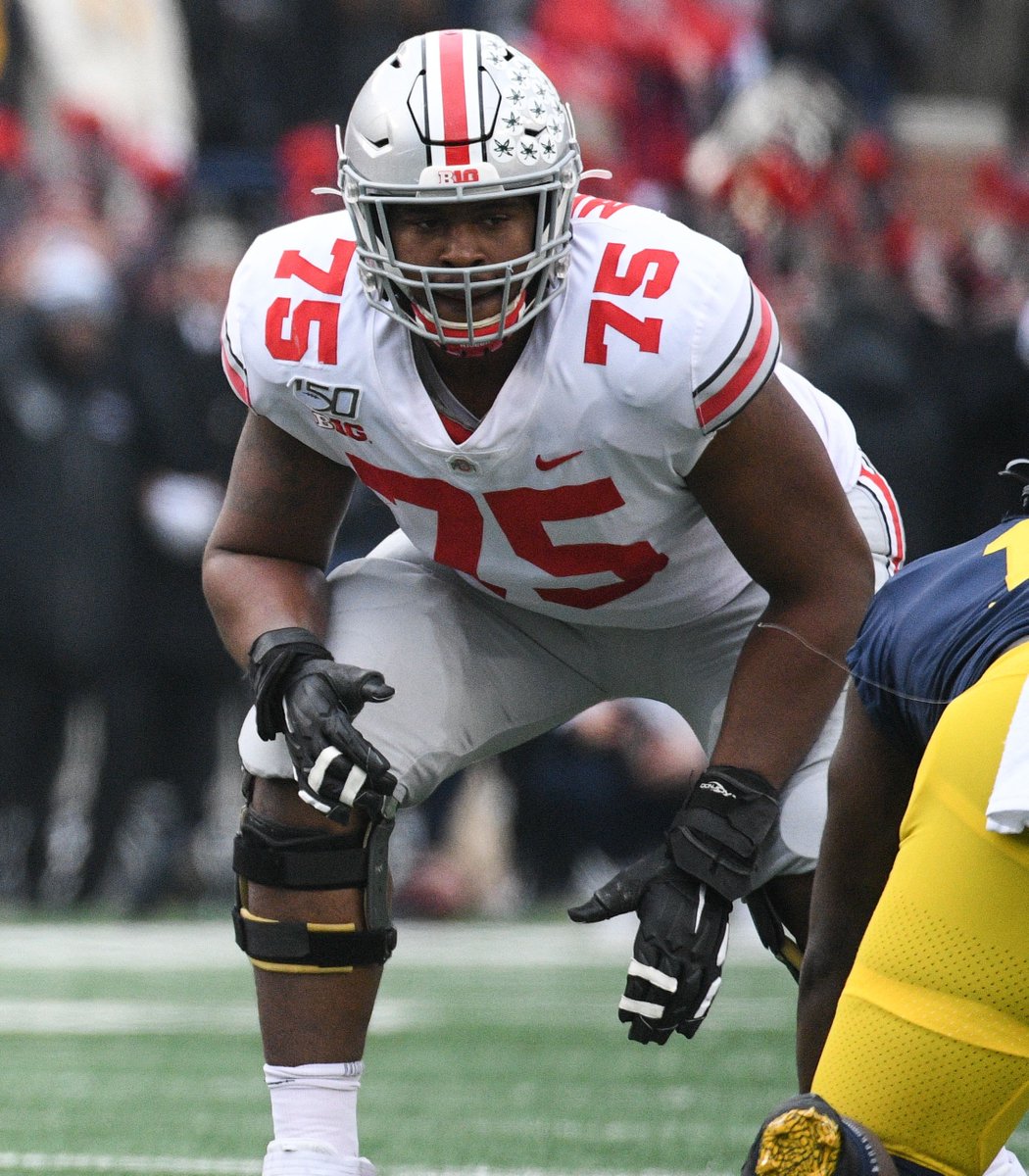 PFF_College's tweet photo. Ohio State OT duo Thayer Munford &amp; Nicholas Petit-Frere
🔺 Pass-blocking snaps: 110
🔺 QB pressures allowed: 1
🔺 QB sacks: 0 https://t.co/TkDmSX7C9g