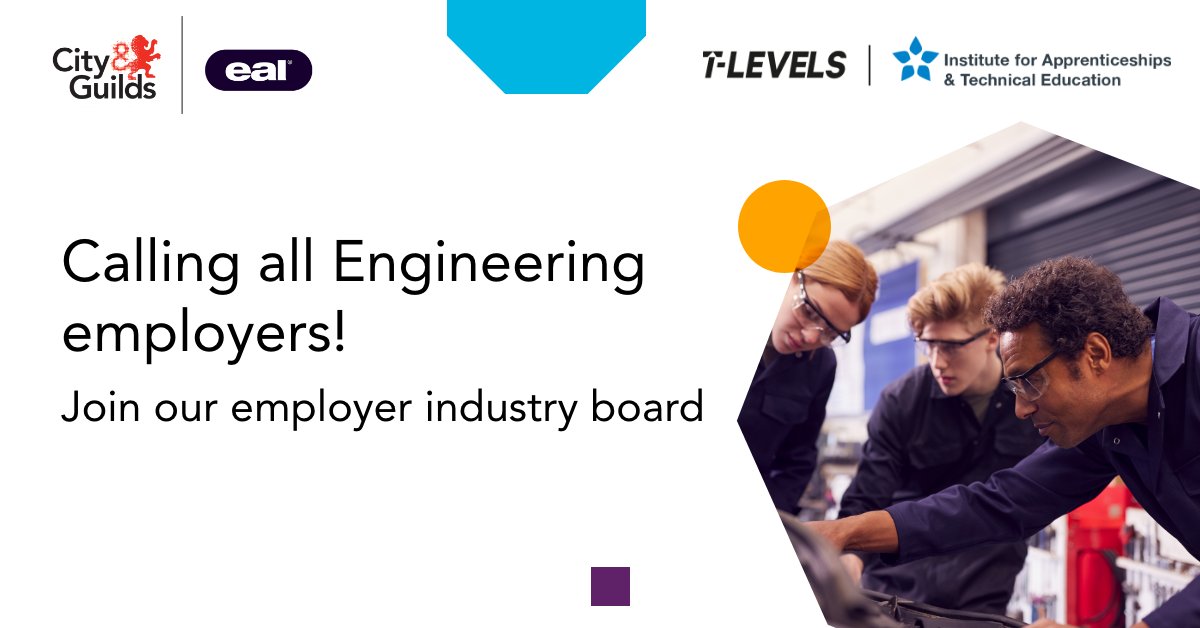 Are you an employer who wants to input into the future of Engineering &amp; Manufacturing Technical Qualifications? If so, I want to hear from you - book onto our webinar to found out more.

17th November 13.00-14.00

attendee.gotowebinar.com/register/86297…

#engineering #manufacturing #skills