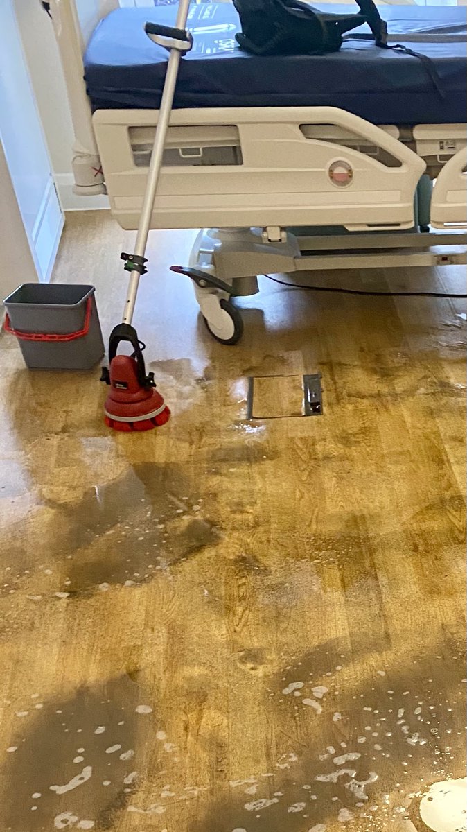 CKconsumables's tweet photo. Great memory - a picture tells a thousand words. CK Consumables in action with problem solving demo. Labour time savings, productivity, efficiency and operative H&S improvements. Mop and bucket v’s Motorscrubber. #motorscrubber #NHS #COVID19 #confidenceincleaning https://t.co/FMXZ69R53y