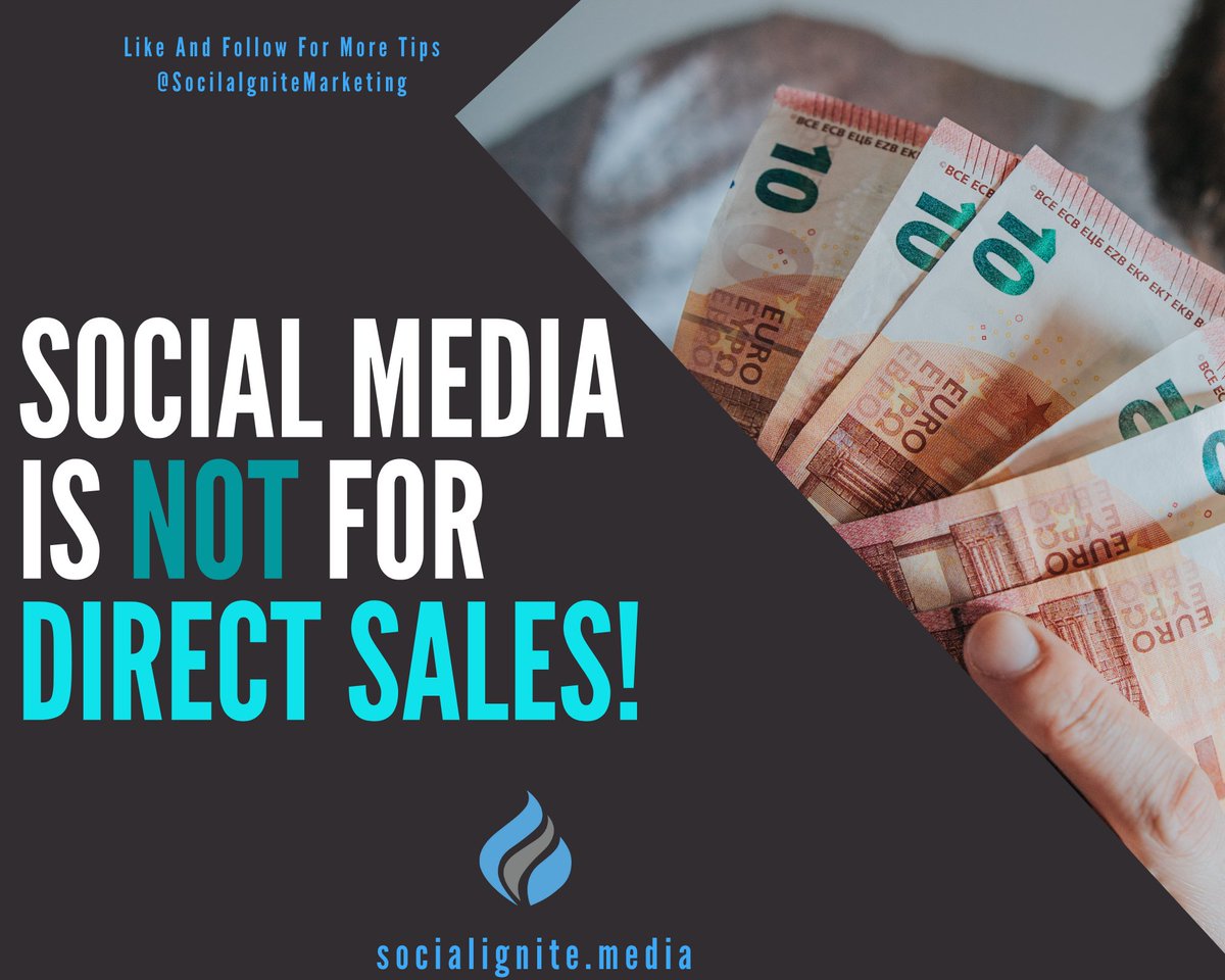 SocialIgniteApp's tweet photo. 🙅🏻‍♂️ Social media is not for direct sales! 🙅🏻‍♂️

The actual question here is...why you should be on social media? 🤷🏻‍♂️

Your social media posts are part of your sales process. 🧐

Click the link below for more info 👇🏼

https://t.co/H9l08g657y

#smallbusinessowner #salesmarketing https://t.co/61Z76NP42A