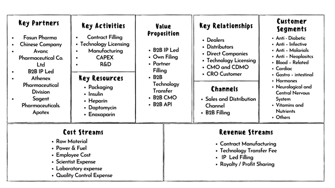 Gland Pharma Business Model Canvas: