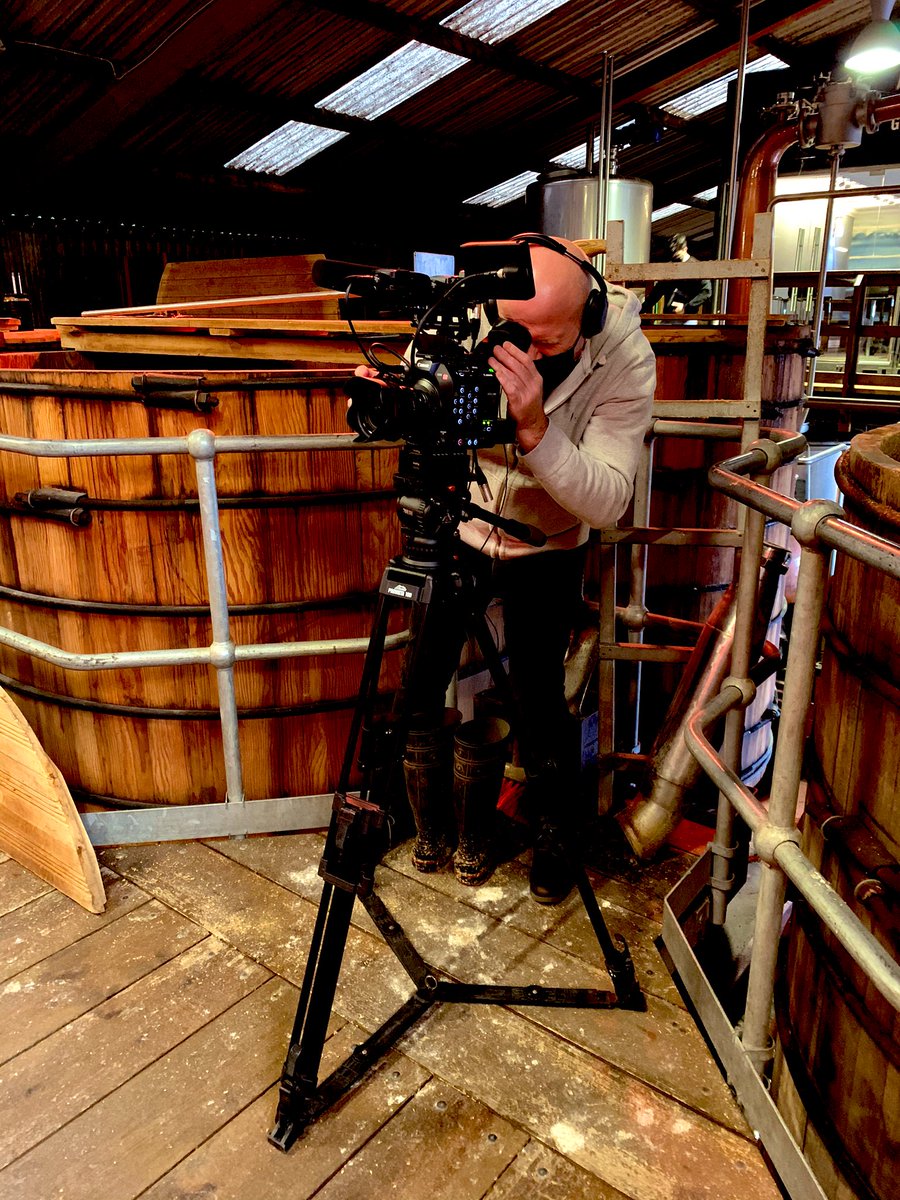 Fay_Coull's tweet photo. When your morning at work involves .... 🎥 @Graham__Coull is most definitely the film star in our family #notcutoutforthis 😬 @DingleWhiskey https://t.co/nkzdeJnteg