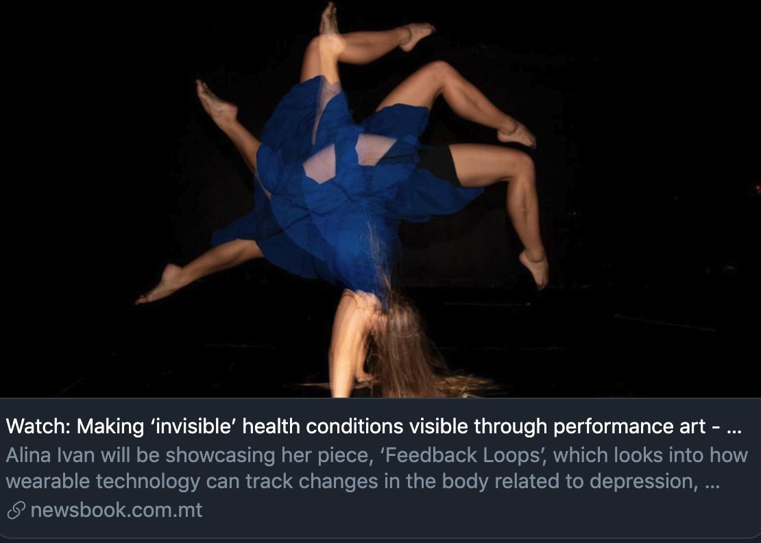 AlinaIvan_'s tweet photo. Thank you so much Newsbook for this lovely interview! Can't wait to share our performance with you all! #sciart #MentalHealthAwareness #performanceart #wearables #scicomm #interdisciplinary 
@RADARCNS

@KingsCollegeLon

@CulturalKings https://t.co/RqAZOkcqfI