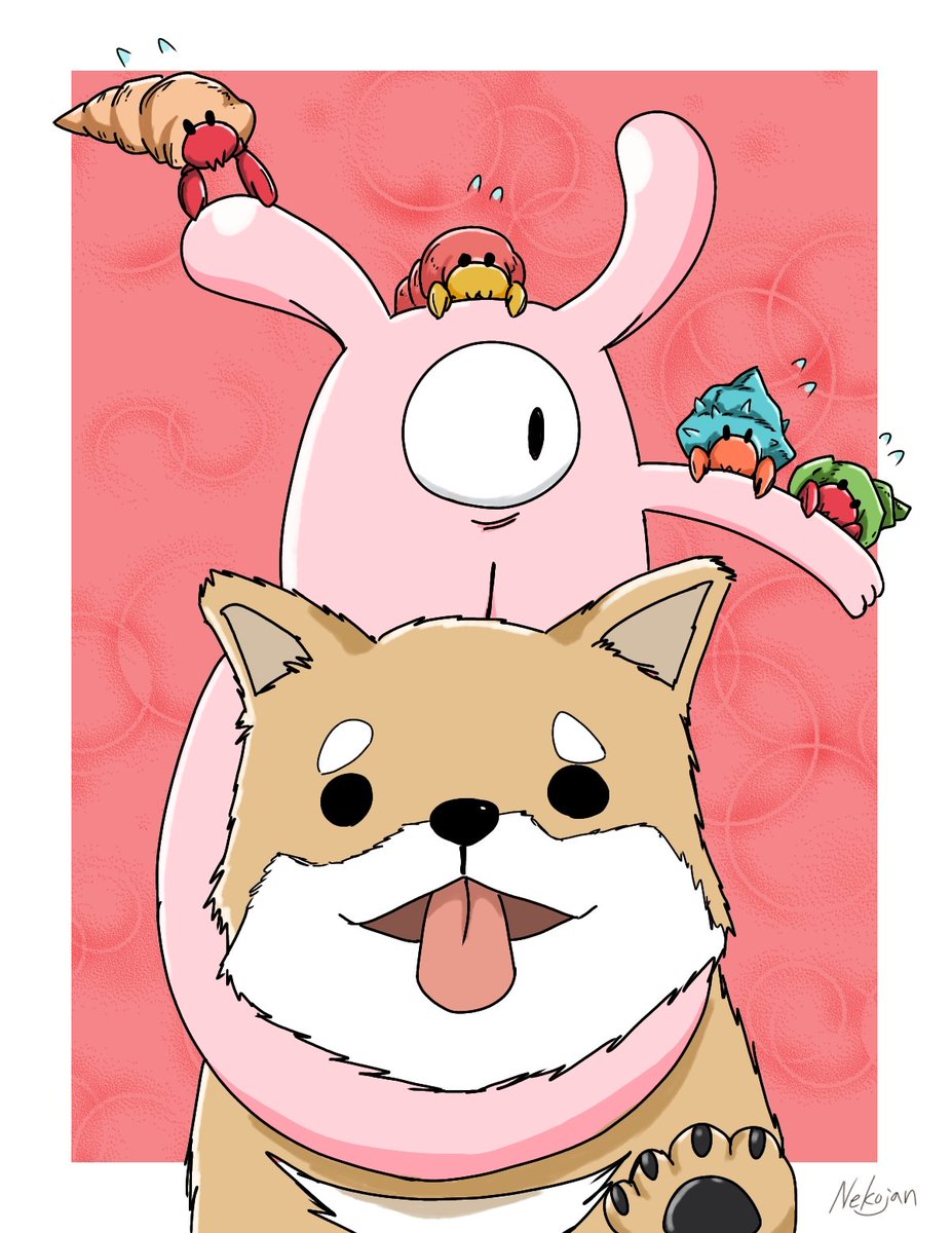 ネコジャン ネコイラ イラスト 破壊神マグちゃん マグちゃんとチヌとヤドカリ