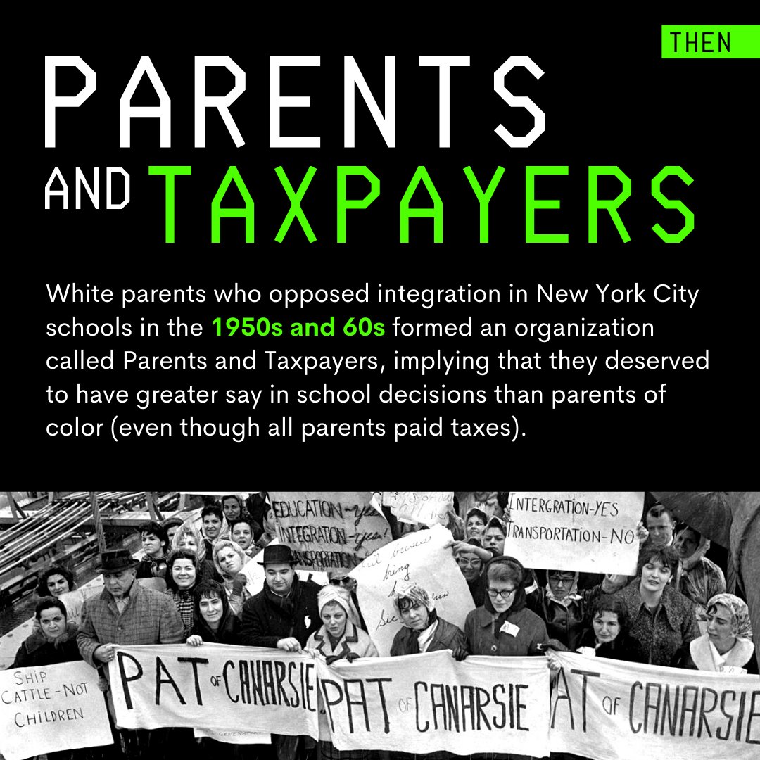 A few weeks ago, a group of organized parents responded to our advocacy for education equity and integration with chants of "All Students Matter" and signs that read "Save Our Schools."The coded racism is not new. THREAD 