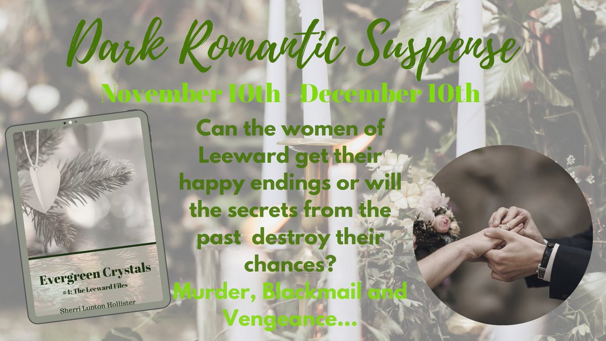 sjlhollister's tweet photo. Weddings, holidays and babies are happy occasions until someone ends up dead.
Check out Evergreen Crystals!
https://t.co/yhFQww7ZET #darkromanticsuspense #ebookdeals #romancereads https://t.co/tZ20jU3TUV