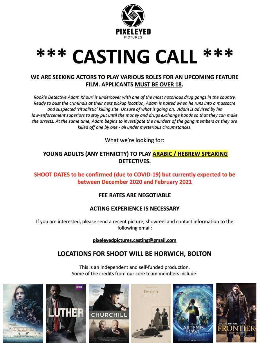 Katie_Pratten's tweet photo. Hello, hello! Me again 😁
I am sending out a second casting sheet! However, please note that this is ONLY for applicants who speak fluent Arabic and or Hebrew. 
Successful applicants will have a crucial role in the film so not one to be missed! https://t.co/0ECwVttGqd