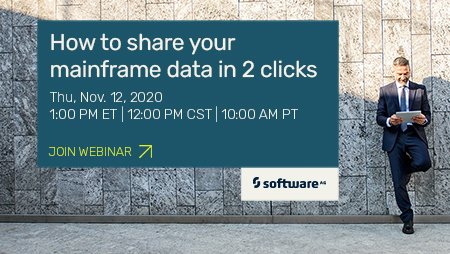 SoftwareAG's tweet image. Learn how organizations are leveraging data virtualization and ETL to unlock the value of their mainframe data. Register for the live webinar on Nov. 12: 
ow.ly/Ni5K50Cgwu3

#MainframeData #IBM #Webinar