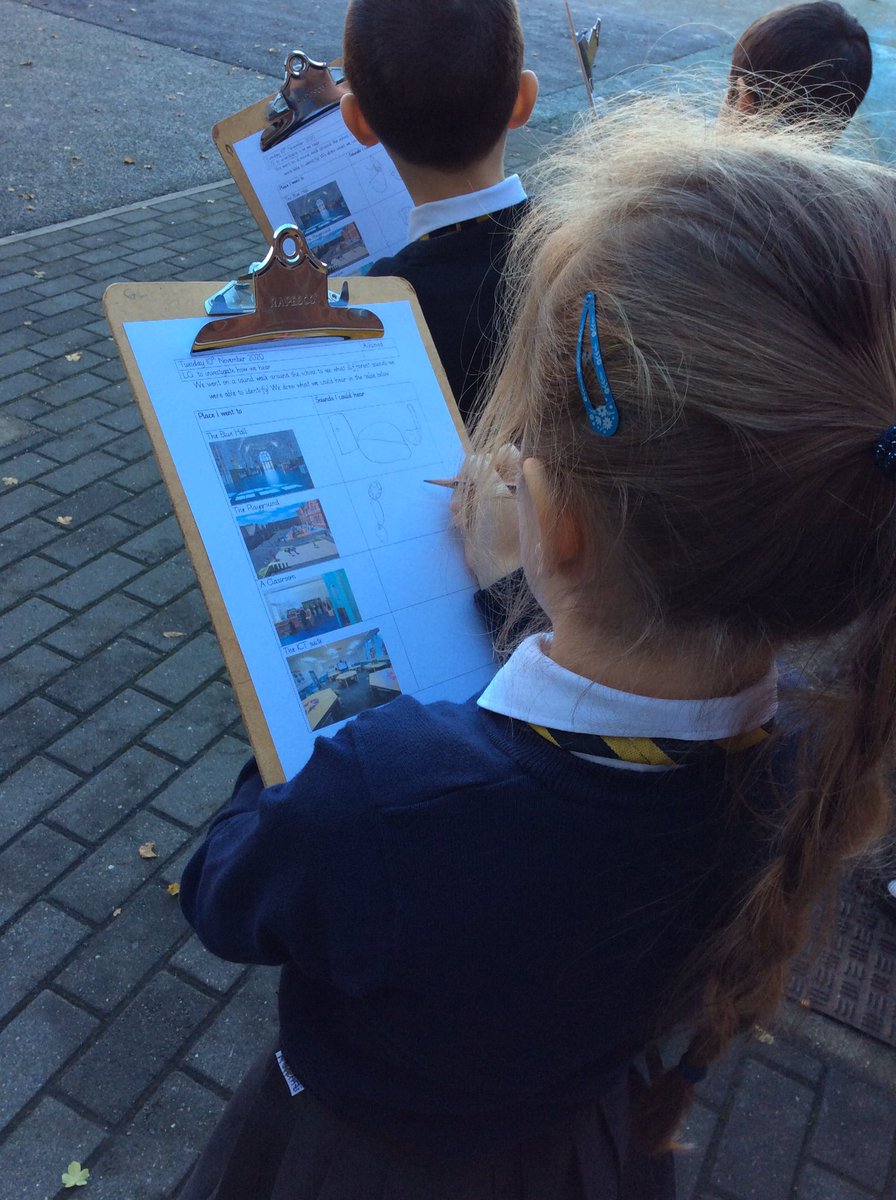 RFitzroyAcademy's tweet photo. #year1 have been learning about sound and hearing during #science #ashanticlass used their enquiry skills to investigate sound around the school. https://t.co/vjmvHjR44Q
