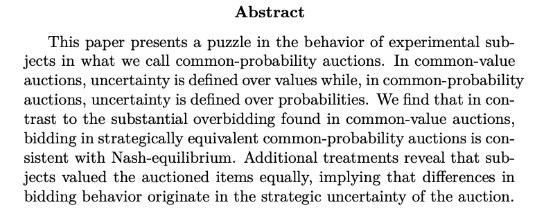 M. Kathleen NgangouéJMP: "The Common-Probability Auction Puzzle"Website:  https://www.kathleen-ngangoue.com/ 