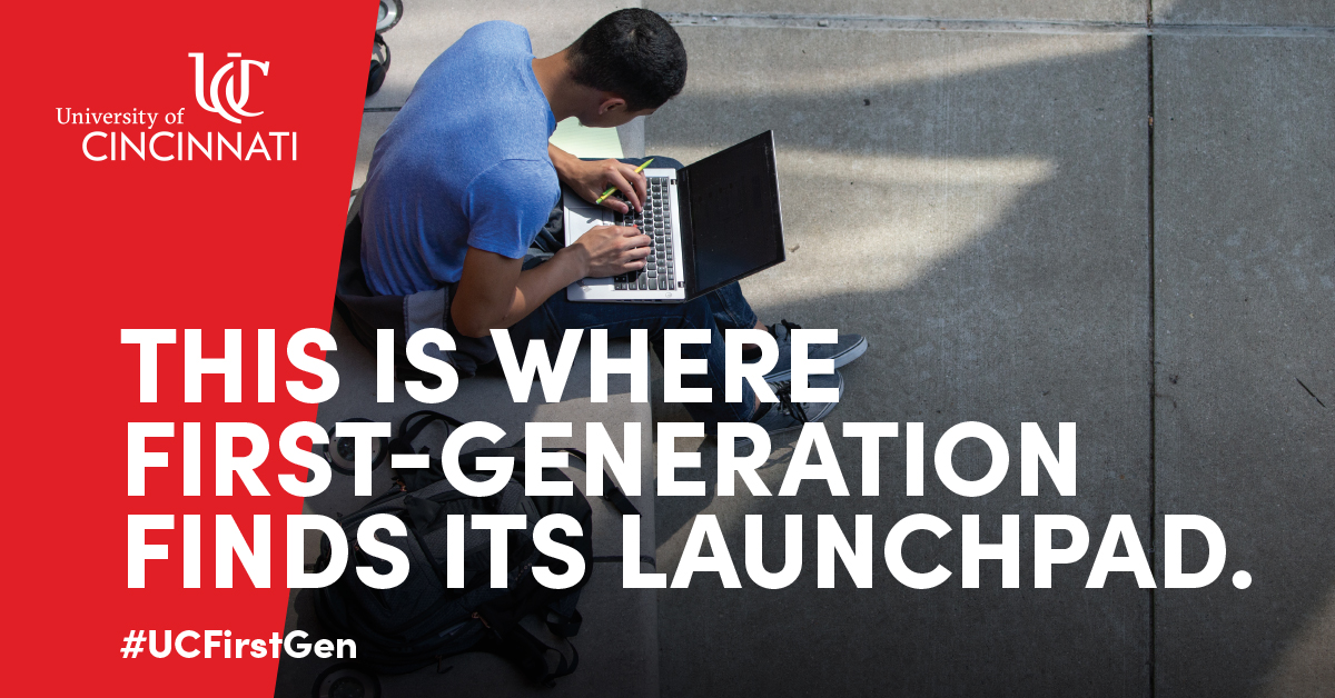 UC_CECH's tweet image. First-generation college students are trailblazers, pushing their future forward to leave a legacy of positive change. And at UC, they get all the support they need to succeed. on.uc.edu/3mUfrsq #UCFirstGen
