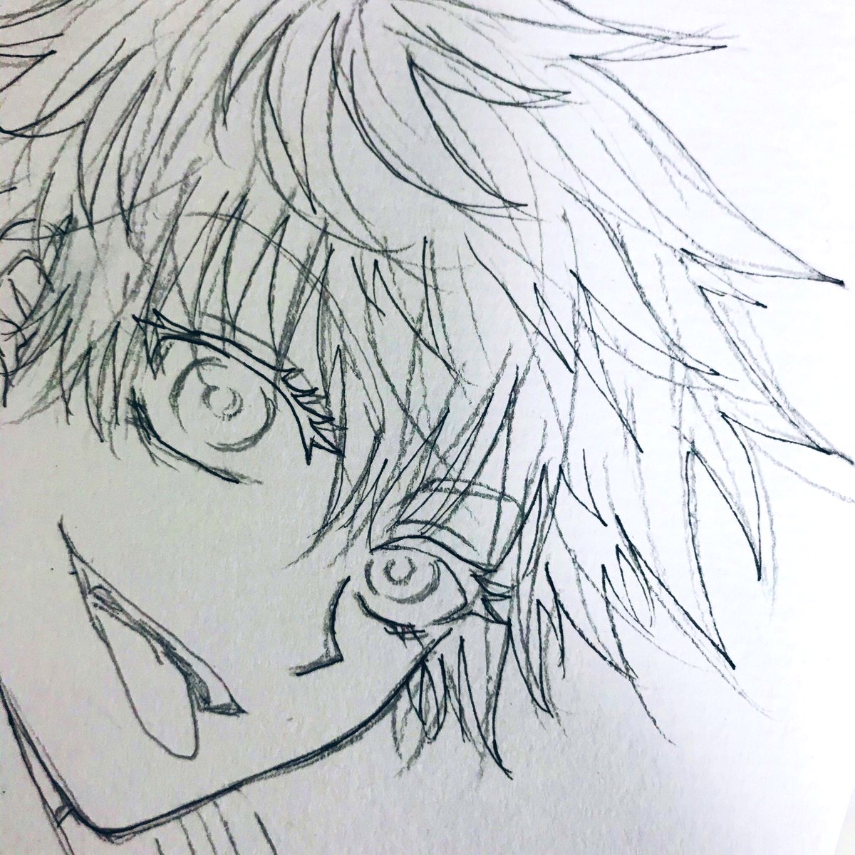 きゆ 線画途中 アニメ版五条先生が楽しみすぎる 呪術廻戦 五条悟 お絵描き イラスト 呪術廻戦好きな人と繋がりたい 漫画好きな人と繋がりたい