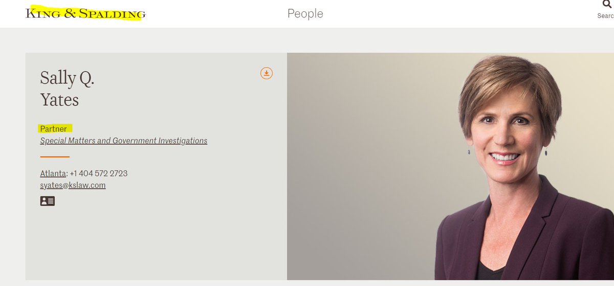 Yates is coool being partners with Trump's vote suppressers. That... is EXTREMELY DISCOURAGING.  https://www.kslaw.com/people/sally-yates