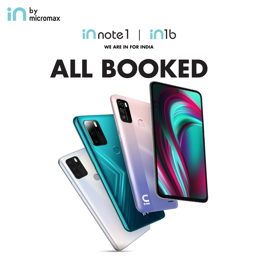 Micromax__India's tweet image. IN 1b and IN note 1 - ALL BOOKED! We are overwhelmed to see the love and support you have shown for #INMobiles and want to thank you for truly going all #INForIndia! We will be back on sale on the 24th of Nov for IN note 1 &amp;amp; 26th of Nov for IN 1b. We can&apos;t wait to see you then.