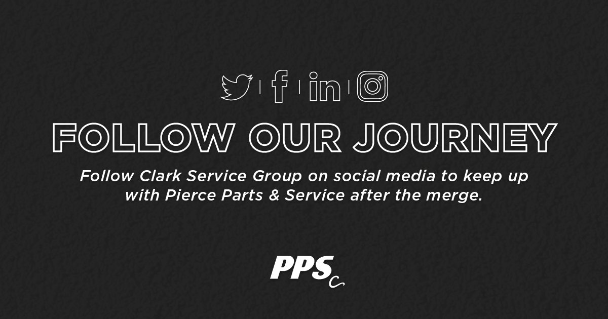 PiercePartsServ's tweet photo. As we unite with #TeamClark, we want you to join us on the journey! Follow @ClarkServiceGrp to show your support and stay up to date with PPS! #GetClarkd #GeorgiaGotClarkd #Transition #JoinUs https://t.co/YPDfNawtfs