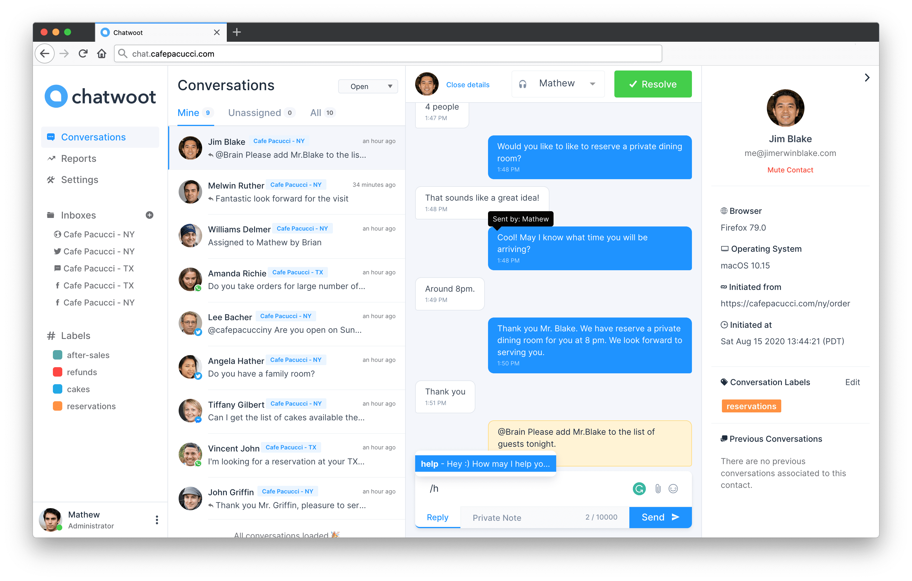 Intercom чат. Chat support. Zendesk alternative. Chatwoot interface.