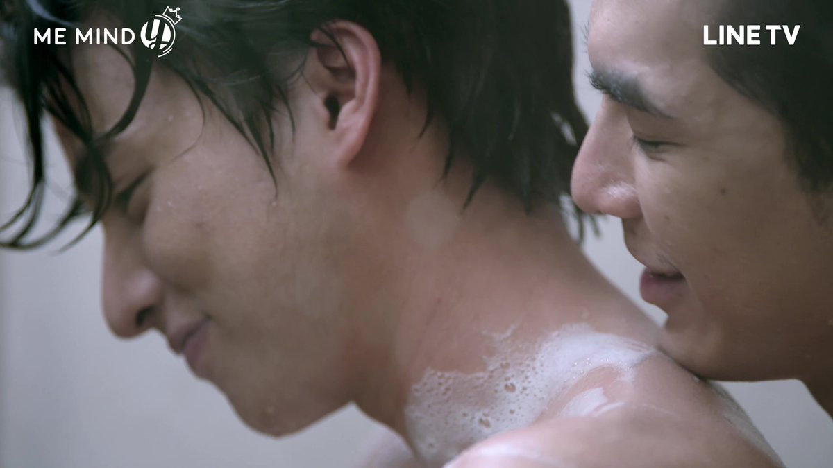 from behind and nuzzles his back. In Tharn’s warm embrace, Type feels happy and at peace, his worries forgotten, because Tharn, his personal recharger, always manages to calm and cheer him up. From the moment, Tharn entered the shower, he’s never stopped smiling.