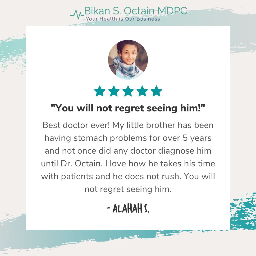 OctainMD's tweet photo. Positive feedback from our patients fuel our passion for health care!

We guarantee that your time is well spent and we will get to the bottom of your health concerns. 

Each patient is unique and it is our goal for you to feel welcome and cared for.

#octainmd #droctain #topdoc https://t.co/ifNOFQrEHJ