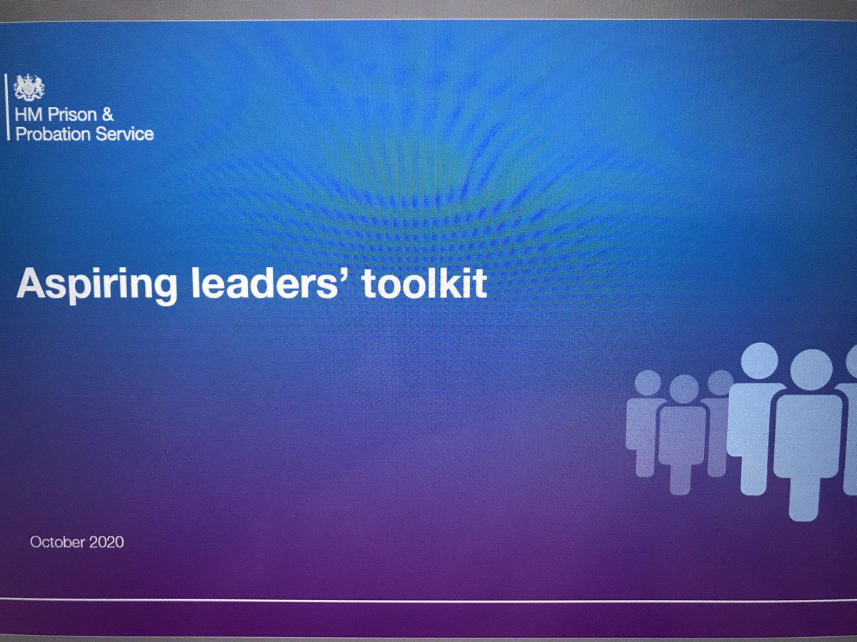 1/2 We are delighted to share with you our HMPPS Aspiring Leaders Toolkit. If you are a Band 1 - 4 working anywhere in HMPPS then the toolkit could be for you. The toolkit provides a range of varied learning and online resource to help develop those with aspirations of moving in
