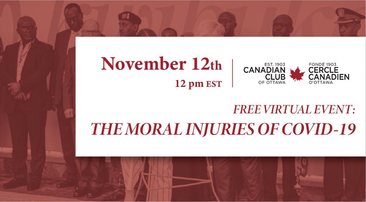 As we honour those who have served in times of war on #RemembranceDay, join us for a serious discussion on November 12th where <a href="/romeodallaire/">General Roméo Dallaire</a> and  <a href="/drshellywhitman/">Shelly Whitman</a> will speak about veteran’s mental health,  and the work of the <a href="/DallaireInst/">Dallaire Institute for Children, Peace & Security</a>.
Join us: livemeeting.ca/profile/canadi…