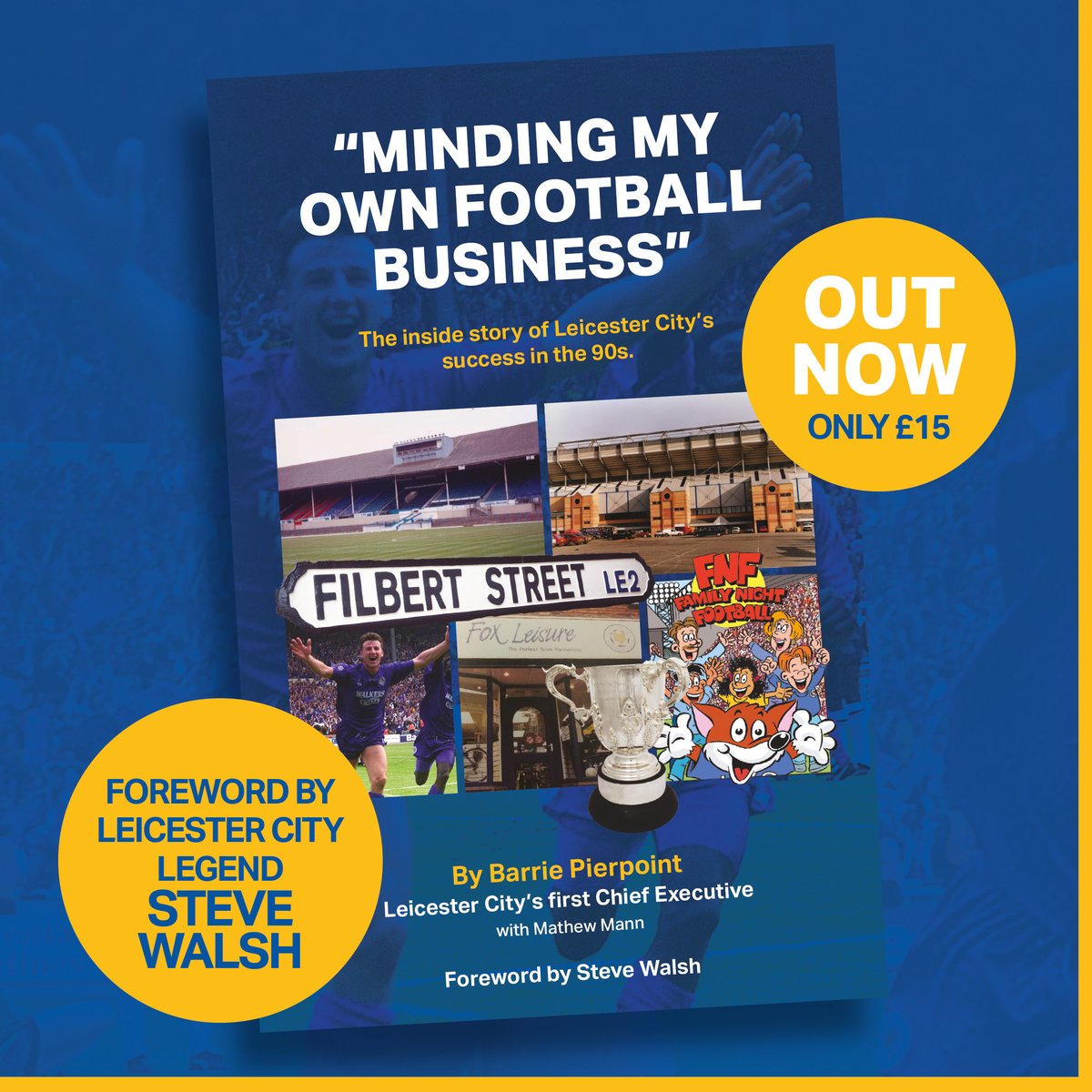 Calling all <a href="/LCFC/">Leicester City</a> fans... former Chief Executive, <a href="/BarriePierpoint/">Barrie Pierpoint</a>
 has written a book about his time at the Foxes. 

For every book sold, Barrie will be donating 10% of the sales to <a href="/RainbowsHospice/">Rainbows Hospice</a>. Pre order 'Minding my Own Football Business' today: lght.ly/ih4klm0