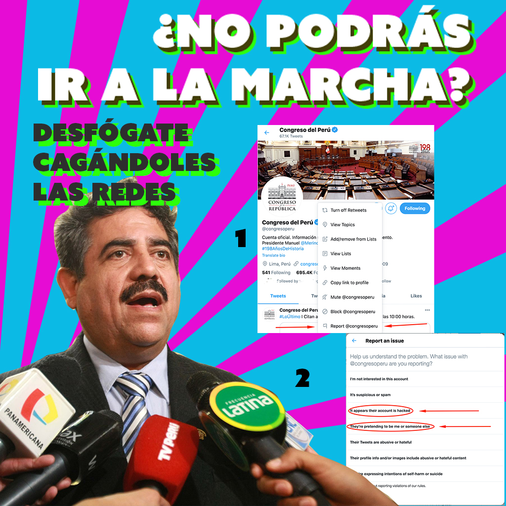 punkette77's tweet photo. Si no vas a salir, protesta desde casa, no te quedes.
Pongámonos una meta desde casa entonces. Cerremos sus canales digitales denunciando masivamente sus redes mientras nos preparamos para sacarlos del poder. Que no pase como si nada la juramentación en ningún lado. https://t.co/FDiYOFCzEn