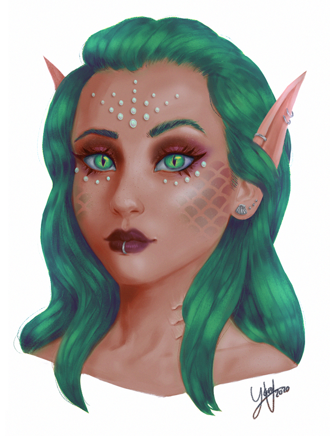M0rimorr's tweet photo. When skin practise turns into fun character designs and you suddenly don't know which one you like better! Which one is you favourite, mermaid or sun? ☀️🧜‍♀️ #characterdesign https://t.co/x9bas17TsG