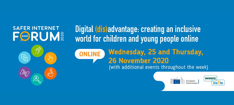 DigiGenEurope's tweet photo. 📢 The 2020 #SaferInternetForum takes place later this month. The Better Internet for Kids team explains this year’s theme ��Digital (dis)advantage: creating an inclusive world for children and young people online” in our latest #digitalgenerationblog ➡️ https://t.co/rpxdhITOxm https://t.co/kbIAGIR0pD