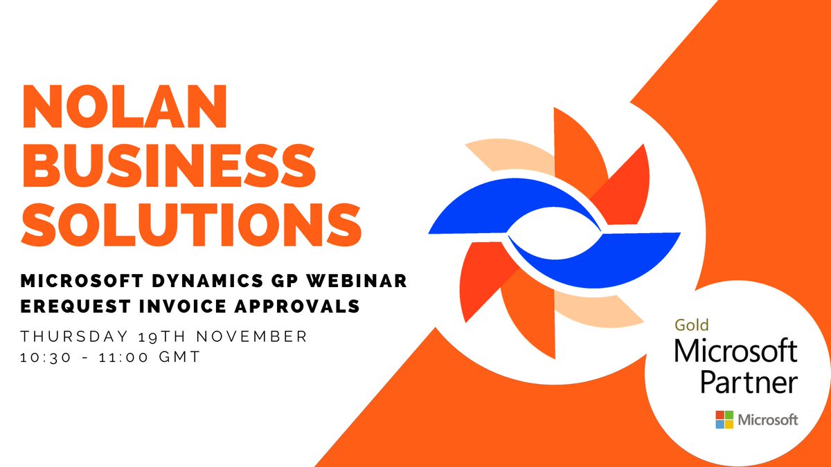 NolanBusiness's tweet image. Join us on Thursday 19th November for our free Microsoft Dynamics GP eRequest Invoice Approvals Demo.

Register now: nolanbusinesssolutions.co.uk/events/webinar…

#MicrosoftDynamicsGP #Microsoft #DynamicsGP #Webinar