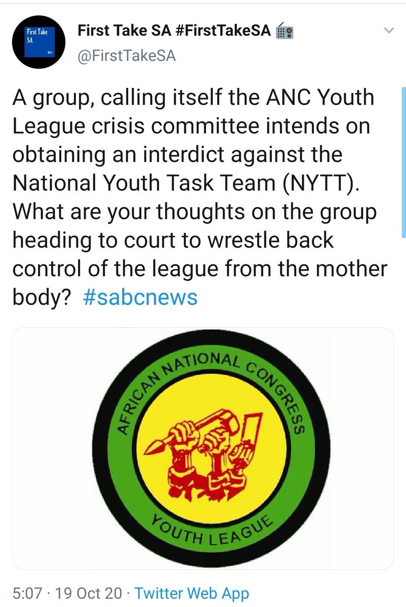 This happened on the ANC's website: 10 November 2020. It looks like a deliberate sabotage from certain individuals aligned with Ramaphosa to undermine the ANC especially the NYTT (Temporal YL structure)*The ANCYL tab was quickly removed after they were made aware