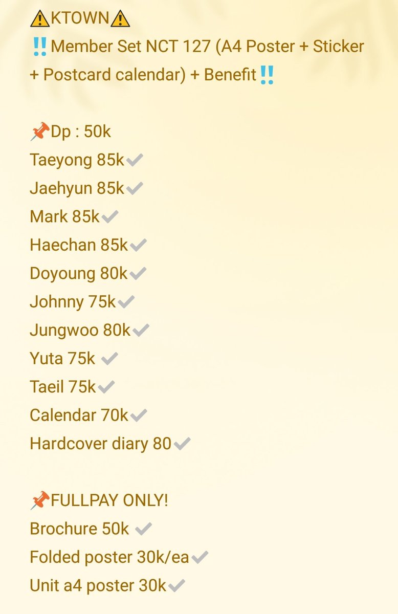 brightshine18's tweet photo. #B_Preorder
π¦ Pre-Orderπ»
SHARING NCT DREAM & 127 SEASONβS GREETING 2021 ~KTOWN4U
*Member set (postcard calendar, sticker, a4 poster, benefit)
βοΈ DP
βοΈ Grup (jika lebih dari 5 org)
βοΈ Pelunasan saat sampai INA
π Sidoarjo
π³ BCA/DANA/SHOPEEPAY
β CANCEL=NO REFUND https://t.co/P6jlqoEE1n