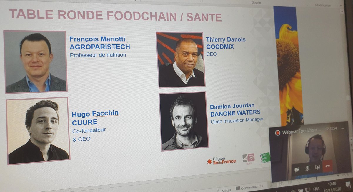 🔛ce 10.11, #Foodchain &amp; #santé, webinar par <a href="/Pole_Systematic/">Pôle Systematic</a>, Comment l'innovation permet de faire le lien entre l'alimentation &amp; la santé ? 
Réponses avec Thierry Danois <a href="/GoodMix3/">GoodMix</a>, Hugo Facchin cuure.co, François Mariotti <a href="/AgroParisTech/">AgroParisTech</a>
Merijn Dols, @DanoneFR