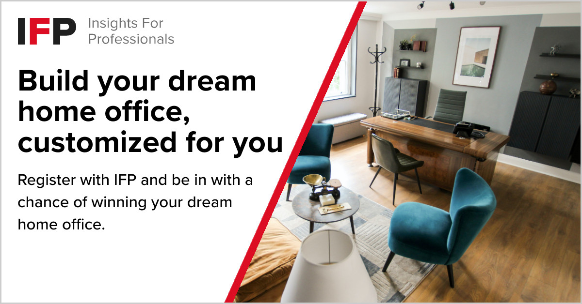 Win $5000 towards your ideal home office - customized for you. 

Simply register your account at Insights for Professionals and you'll be entered in our prize draw.  T&amp;Cs apply. Register here: ow.ly/PJjQ50CfiHK #WFH
