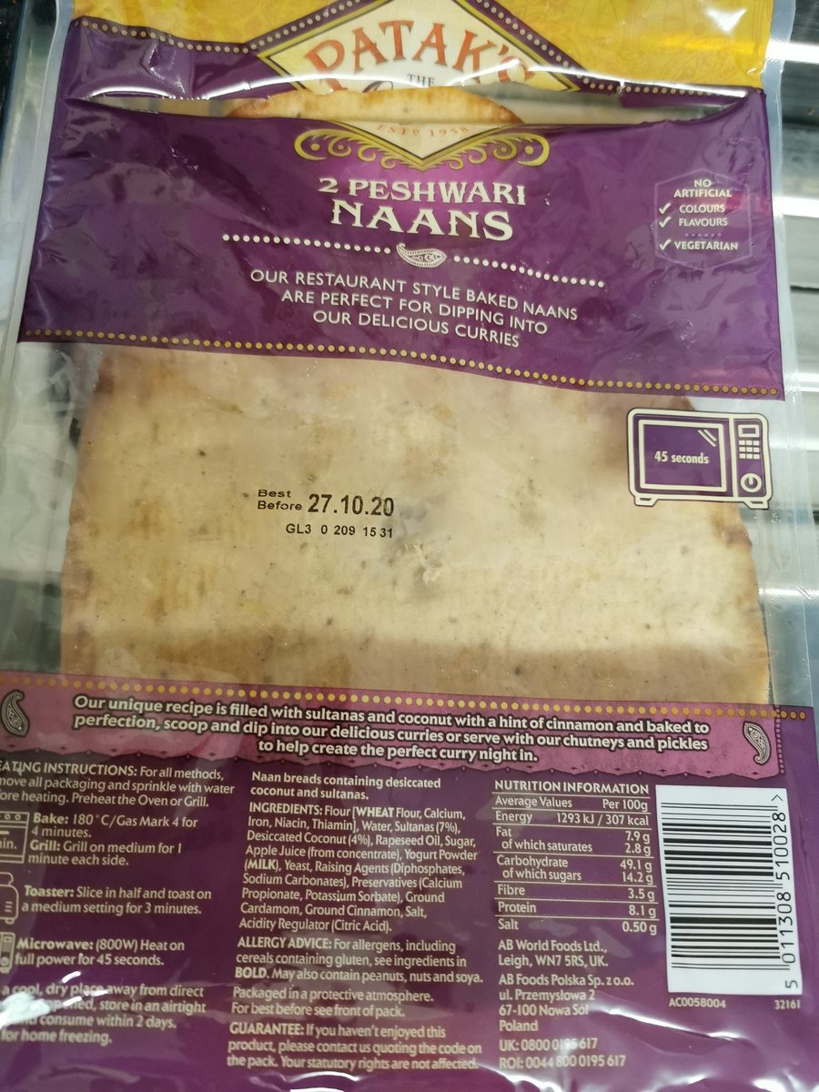 AbiiCharlee's tweet photo. @bmstores bought these yesterday in one of your stores for dinner and they are out of date. 🙈 https://t.co/t1BjCJs2WD