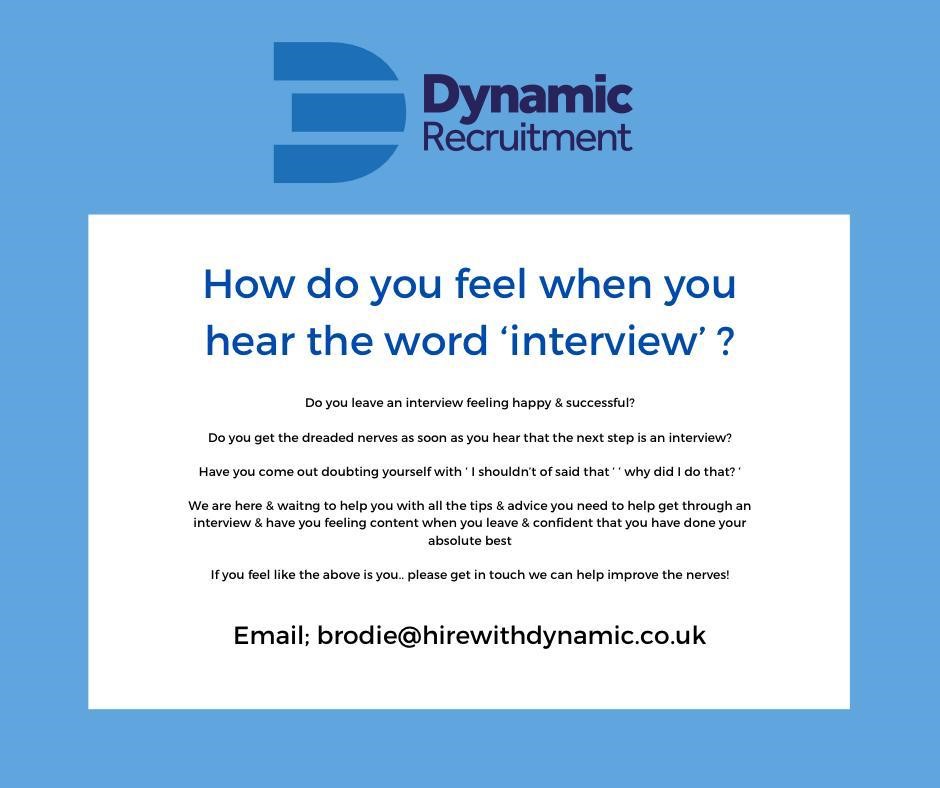 DynamicRecruit2's tweet photo. Do you need help building your confidence so that you are fully prepared for an interview?

Dynamic Recruitment are here to help, please get in touch for tips and advice!

#dynamicrecruitment #lifechangingrecruitment #careers https://t.co/OI42fV33gv