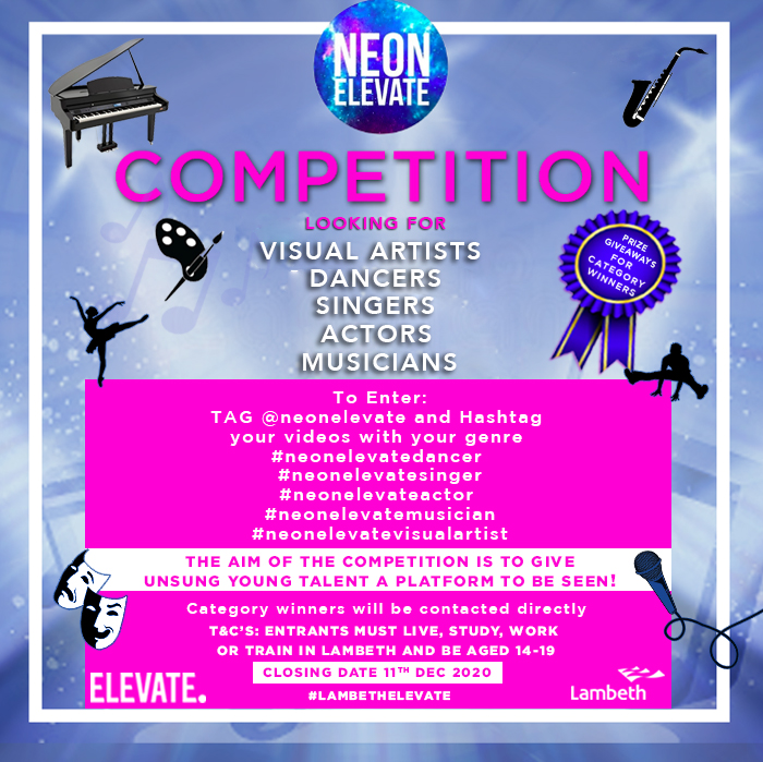 ElevateNeon's tweet photo. Check out this opportunity for aspiring young talent in Lambeth - details in flyer &amp; text #neonelevate #lambethelevate #getinvolved https://t.co/s2pBJUZ1up