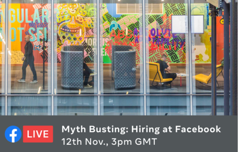 AimeeCharman's tweet photo. Tune in to hear from recruiting experts at Facebook who will address top myths and shed light on how we hire. The panel will also share advice and tips on interviewing at Facebook. https://t.co/xDKNBzSqiM https://t.co/k51JIWcOjA