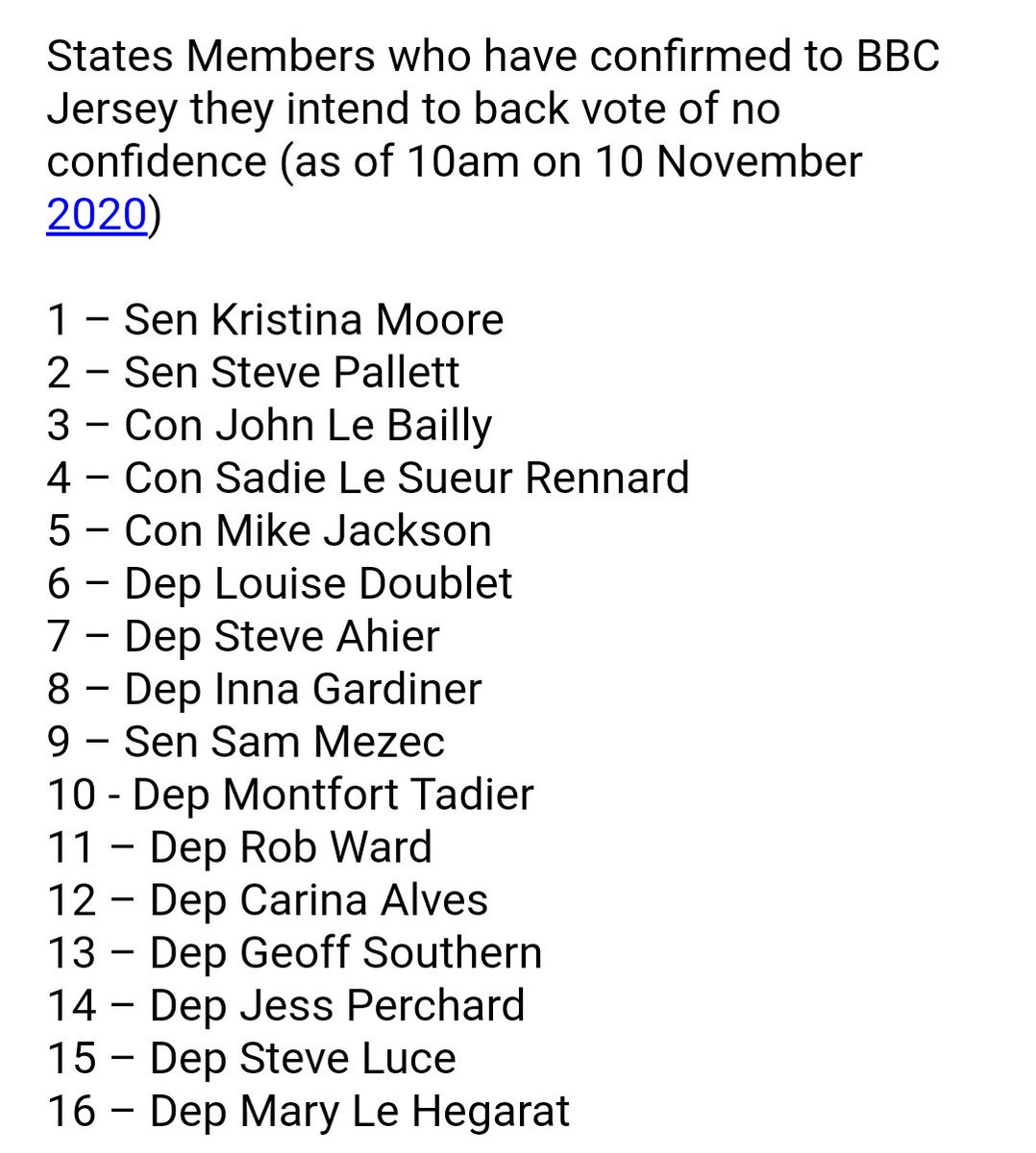 Here is a list of the politicians who have so far said they'll support the VONC.I'll add to this list throughout the day, based on what is said in the chamber