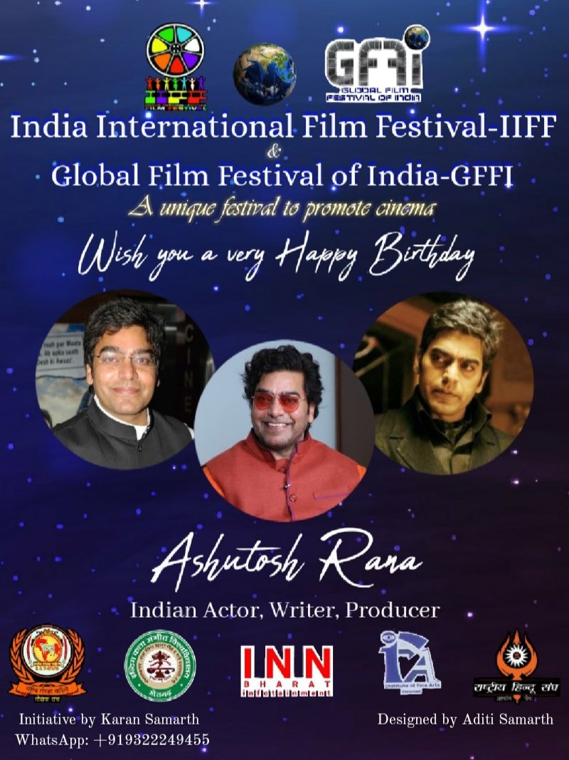 gffofindia's tweet photo. Many Many Happy Returns of the Day.
HAPPY BiRTHDAY @ranaashutosh10 
.
.
.
#AshutoshRana #gffofindia #iiff https://t.co/8jpyxGu9Dc