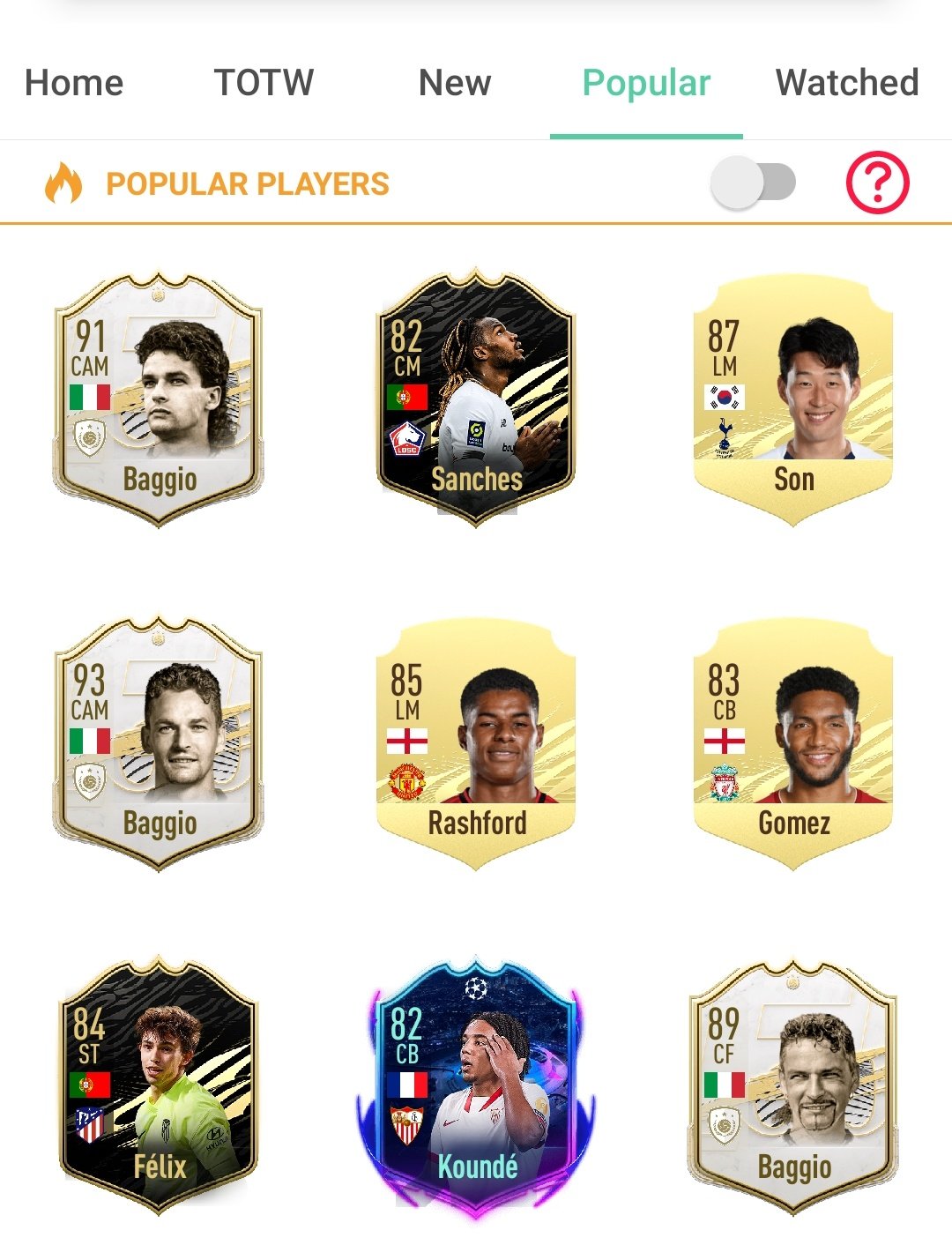 Mrfutanalyser Fut Trader On Twitter Why Is Baggio Part Of Popular Page