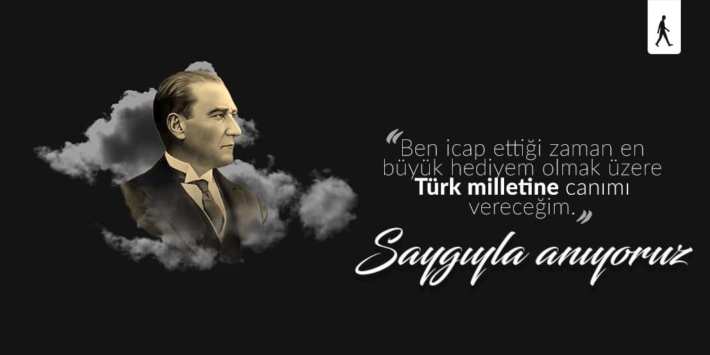 Türkiye Cumhuriyeti'nin kurucusu Gazi Mustafa Kemal ATATÜRK'ü saygı, minnet ve özlemle anıyoruz.