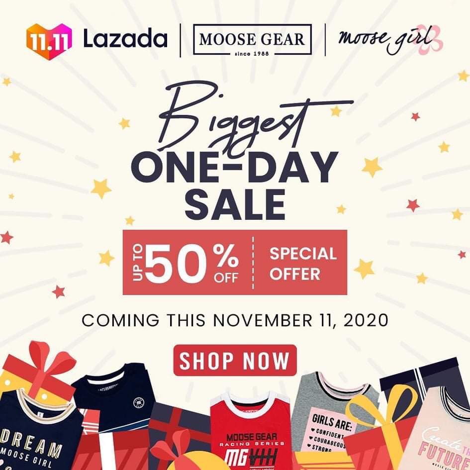 ChunsaJung08's tweet image. Strap up! Lazada's BIGGEST ONE-DAY SALE of the YEAR is coming this 11.11! 👀 Special offers of up to 50% OFF Moose Gear and Moose Girl clothes are waiting for you! 💰 

Mark your calendars for this amazing event! 🗓️ 
#MooseGear #MooseGirl #LazadaPH