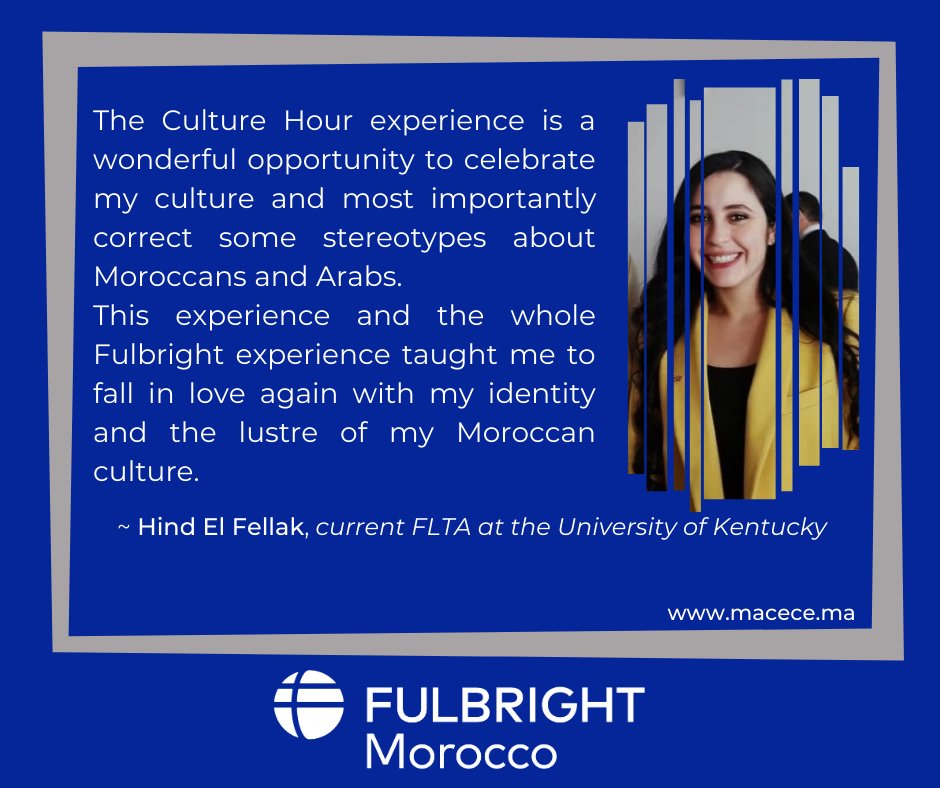 MACECEfulbright's tweet photo. #Fulbright #ForeignLanguageTeachingAssistant #FulbrightFLTA #FulbrightProgram #FulbrightAlumni #FulbrightersTestimonial #FulbrightMorocco #MACECE https://t.co/sUZBr4QDvy