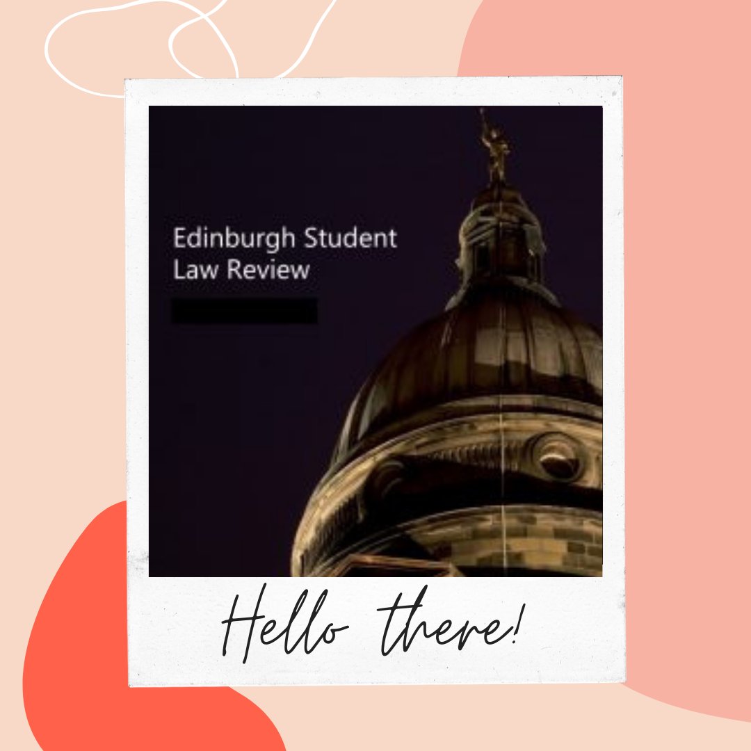 EdinSLR's tweet image. Hello there! The ESLR is getting ready for the 2021 edition! This is your opportunity to engage with current legal issues and debates! 😏📚💡 Stay tuned to learn everything about the ESLR upcoming calls...