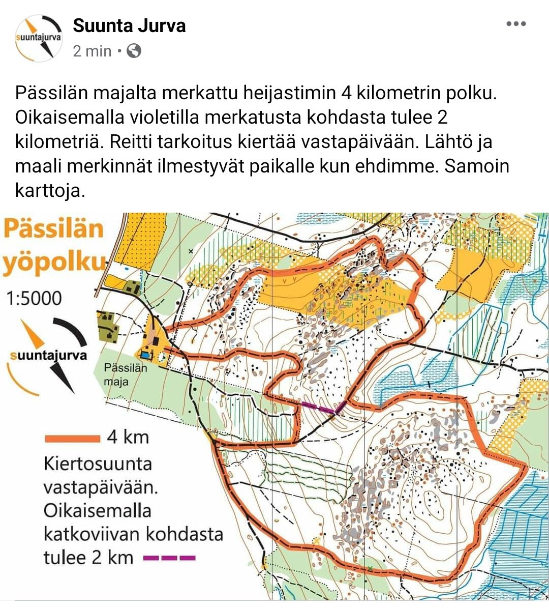 Pässilään merkattu yöpolkujuoksureitti. Karttoja lähtöpaikan ja uima-altaan vieressä olevassa punaisessa kopissa. Reitillä harvakseltaan merkkejä mutta niitä lisätään, kartan kanssa pääsee hyvin. #pässilä #polkujuoksu